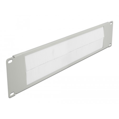 19″ Cable Management Brush Strip 2U grey