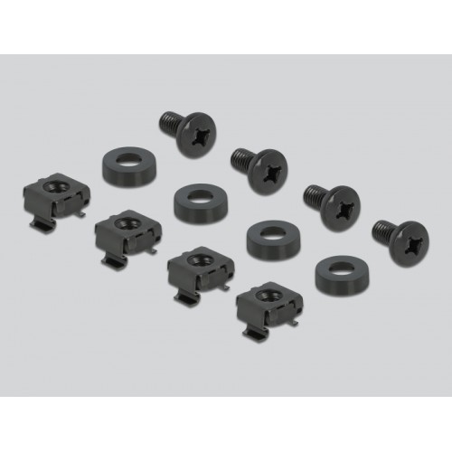 19″ Cable Management Brush Strip with 2 hooks 1U grey