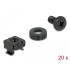 Delock Mounting Kit for Network Cabinet 20 pieces black