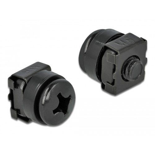 Delock Mounting Kit for Network Cabinet 20 pieces black