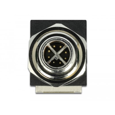 Delock Network Adapter M12 8 pin X-coded male to RJ45 jack 2