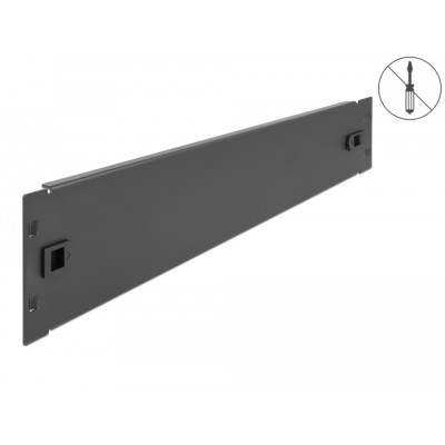 Delock 19″ Network Cabinet Blind Cover tool free 2U black