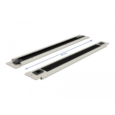 Delock 19″ Cable Management Brush Strip tool free 1U grey 2