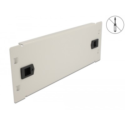 Delock 10″ Network Cabinet Blind Cover tool free 2U grey