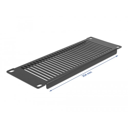 Delock 10″ Network Cabinet Panel with ventilation slots vertical 2U black