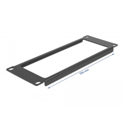 Delock 10″ Network Cabinet Panel with opening 2U black 2