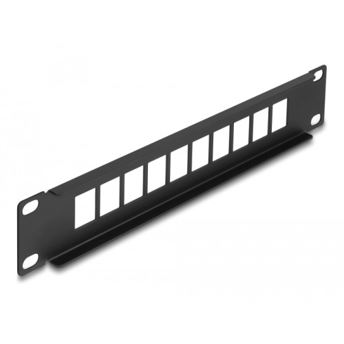 Delock 10″ Keystone Patch Panel 10 port black
