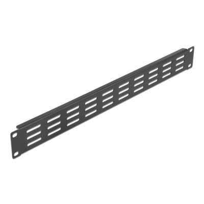 Delock 19″ Network Cabinet Panel with ventilation slots horizontal 1U black