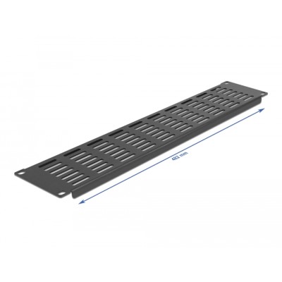 Delock 19″ Network Cabinet Panel with ventilation slots horizontal 2U black 2