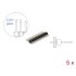 Delock Pin header 10 pin, pitch 2.54 mm, 1-row, straight, 5 pieces