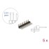Delock Pin header 10 pin, pitch 2.54 mm, 1-row, angled, 5 pieces
