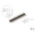 Delock Pin header 20 pin, pitch 2.54 mm, 1-row, angled, 5 pieces