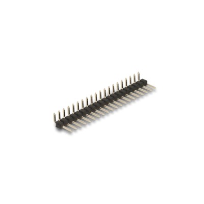 Delock Pin header 20 pin, pitch 2.54 mm, 1-row, angled, 5 pieces 2