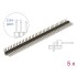 Delock Pin header 40 pin, pitch 2.54 mm, 1-row, angled, 5 pieces