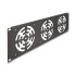 Delock 19″ Rack Cover for 3 fans 120 x 120 mm 3U dark grey
