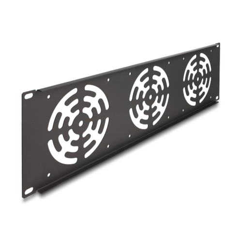 Delock 19″ Rack Cover for 3 fans 120 x 120 mm 3U dark grey