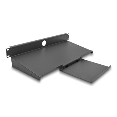 Delock 19″ Shelf for Keyboard and Mouse 1U dark grey