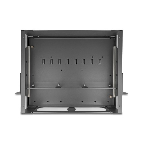 Delock 19″ Fiber Optic Patch Panel with viewing window unequipped 2U dark grey