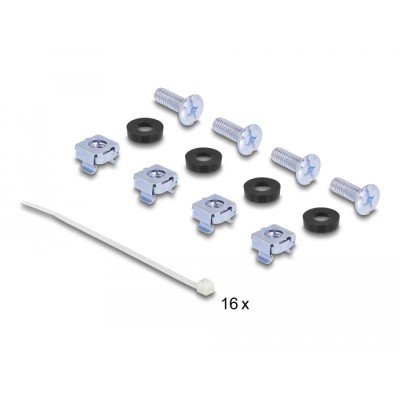 Delock Panel Mount 19" 16 Port 1U black 2