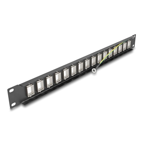 Delock Panel Mount 19" 16 Port 1U black