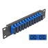 Delock 10″ Fiber Optic Patch Panel 12 Port SC Duplex blue 1U black