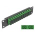 Delock 10″ Fiber Optic Patch Panel 12 Port SC Duplex green 1U black