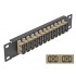 Delock 10″ Fiber Optic Patch Panel 12 Port SC Duplex beige 1U black