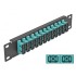 Delock 10″ Fiber Optic Patch Panel 12 Port SC Duplex aqua 1U black