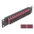 Delock 10″ Fiber Optic Patch Panel 12 Port SC Duplex violet 1U black