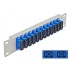 Delock 10″ Fiber Optic Patch Panel 12 Port SC Duplex blue 1U grey