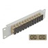 Delock 10″ Fiber Optic Patch Panel 12 Port SC Duplex beige 1U grey