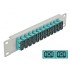 Delock 10″ Fiber Optic Patch Panel 12 Port SC Duplex aqua 1U grey