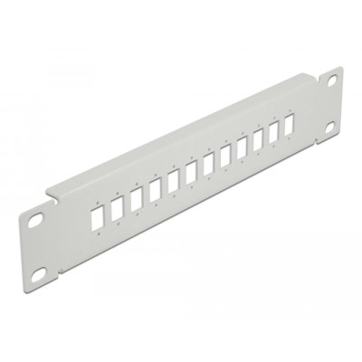 Delock 10″ Fiber Optic Patch Panel 12 Port for SC Simplex / LC Duplex 1U grey