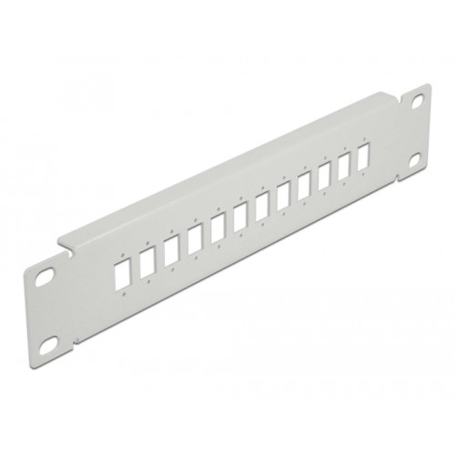 Delock 10″ Fiber Optic Patch Panel 12 Port for SC Simplex / LC Duplex 1U grey