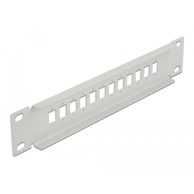 Delock 10″ Fiber Optic Patch Panel 12 Port for SC Simplex / LC Duplex 1U grey 2