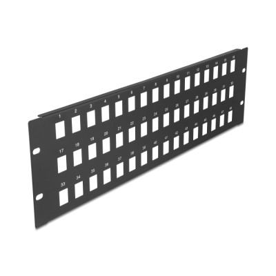 Delock 19″ Keystone Patch Panel 48 port 3U black