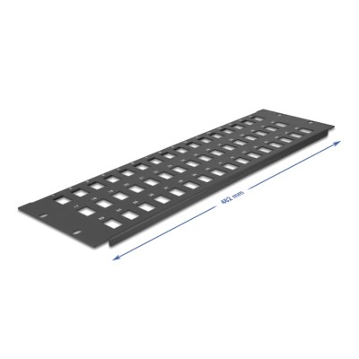 Delock 19″ Keystone Patch Panel 48 port 3U black 2