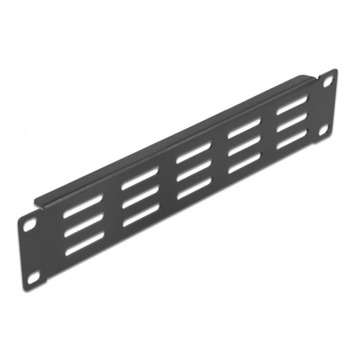 Delock 10″ Network Cabinet Panel with ventilation slots horizontal 1U black
