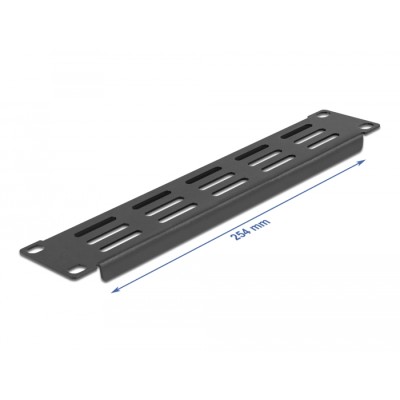 Delock 10″ Network Cabinet Panel with ventilation slots horizontal 1U black 2