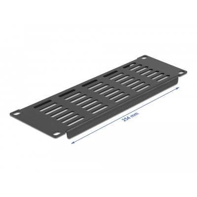 Delock 10″ Network Cabinet Panel with ventilation slots horizontal 2U black 2