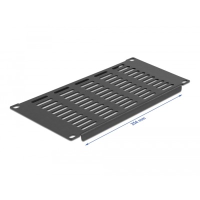 Delock 10″ Network Cabinet Panel with ventilation slots horizontal 3U black 2