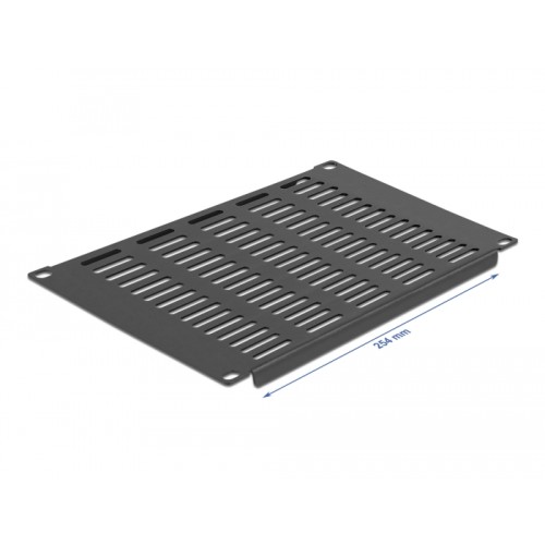 Delock 10″ Network Cabinet Panel with ventilation slots horizontal 4U black