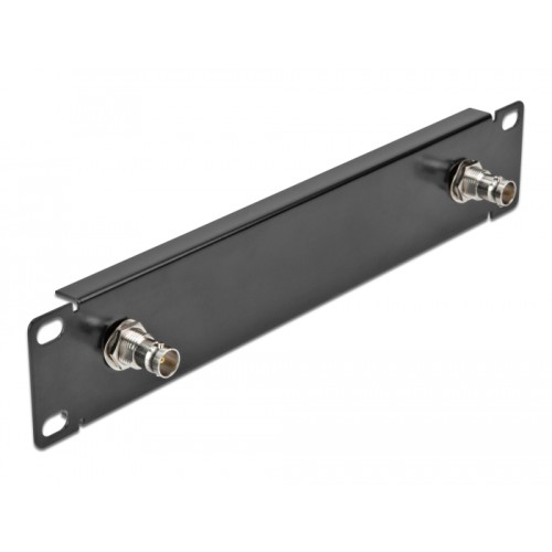 Delock 10″ Panel with 2 x BNC jack 1U black