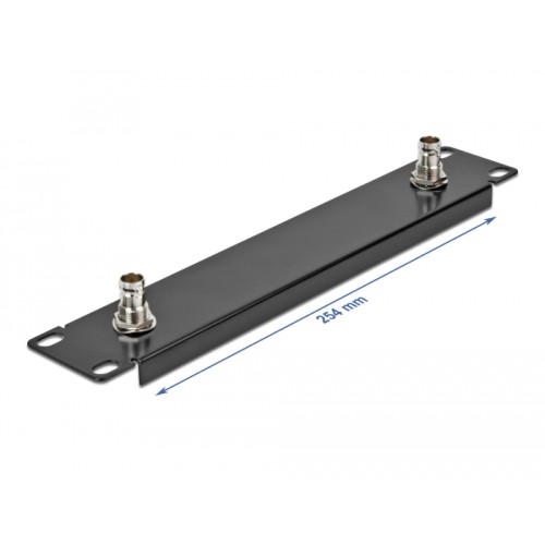 Delock 10″ Panel with 2 x BNC jack 1U black