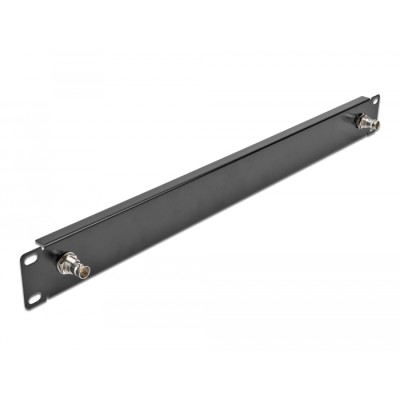 Delock 19″ Panel with 2 x BNC jack 1U black