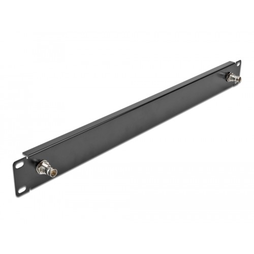 Delock 19″ Panel with 2 x BNC jack 1U black