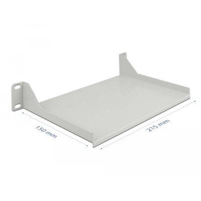 Delock 10″ Shelf for network cabinet 1U grey 2