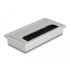 Delock Cable grommet for table mounting with brush 160 x 80 x 28 mm silver