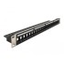 Delock 19″ Keystone Patch Panel 24 port with strain relief black