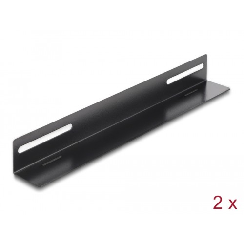 Delock 19″ Mounting Bracket for network cabinet 300 x 40 mm 2 pieces